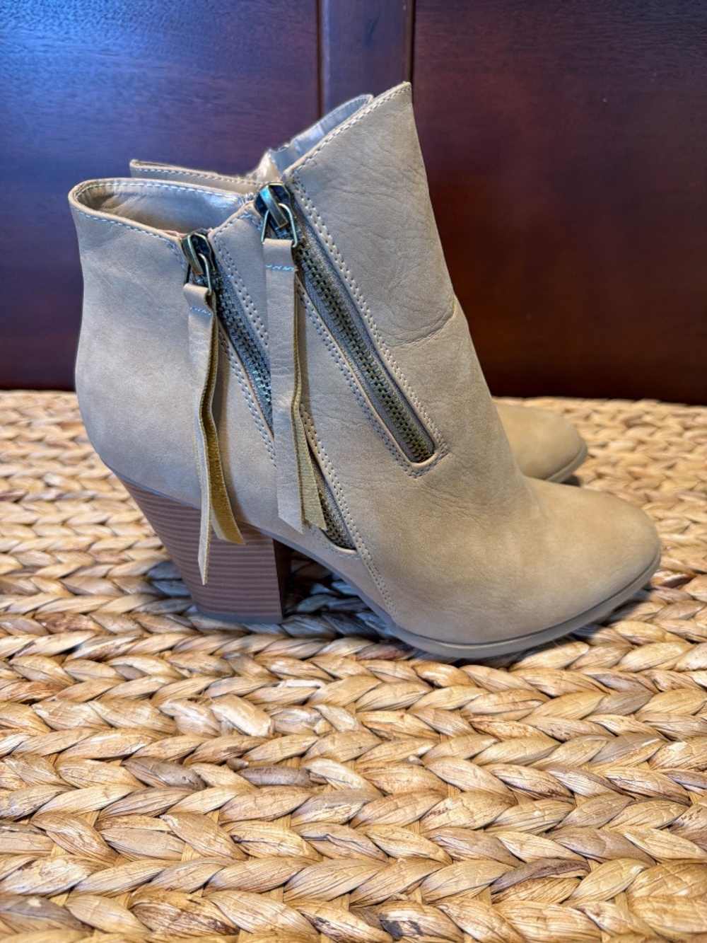 Tan JG mini boots